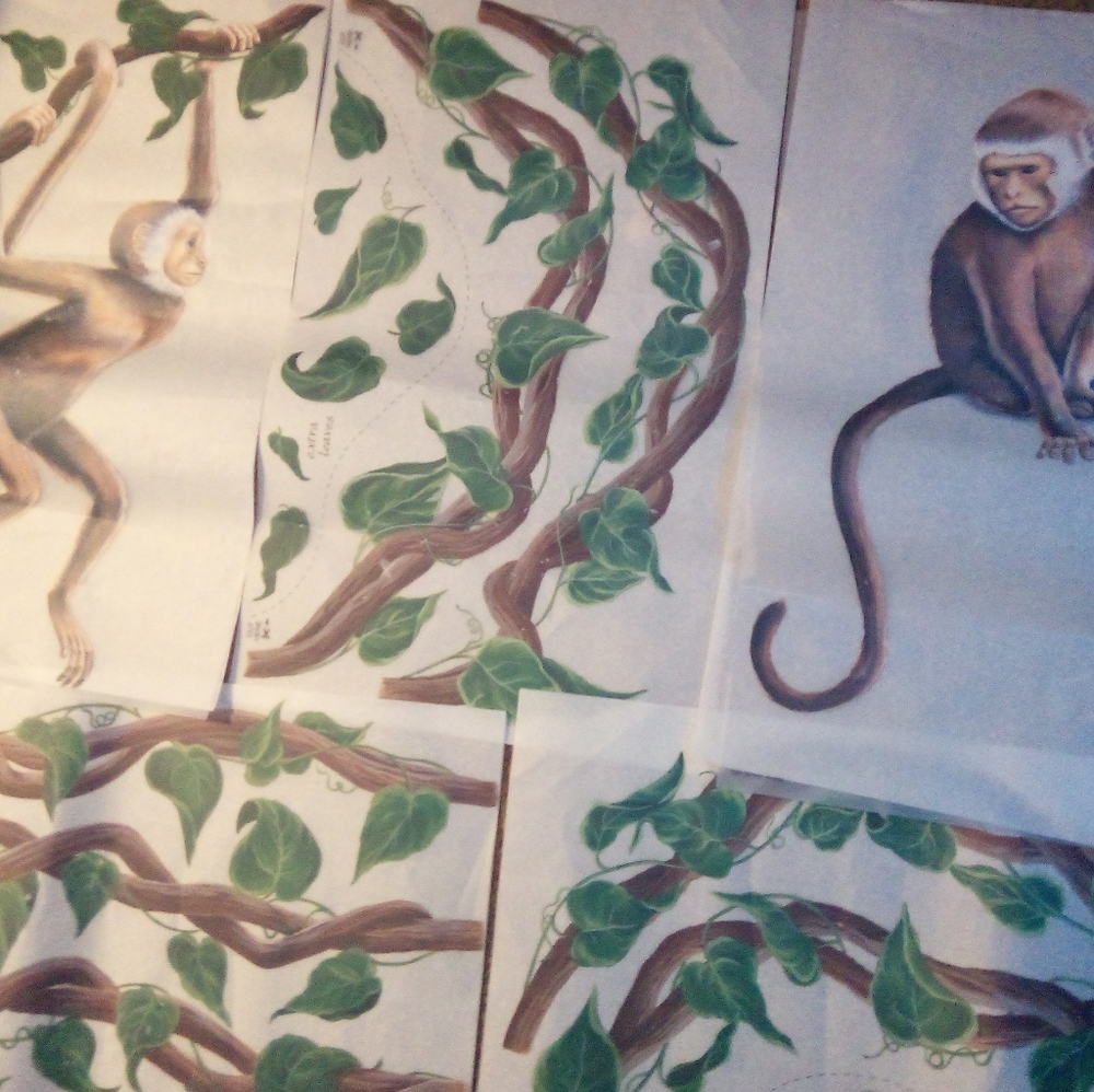 Monkey and vines wall stickers